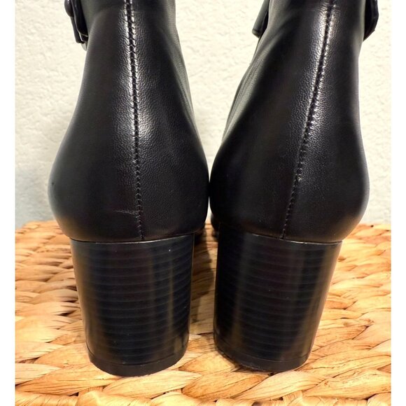 Women's Bandolino Ankle Boots Size 6 Leather Square Heels Hardly Worn - Picture 5 of 11